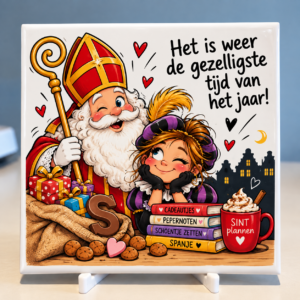 tegeltje Sinterklaas het is weer de gezelligste tijd van het jaar